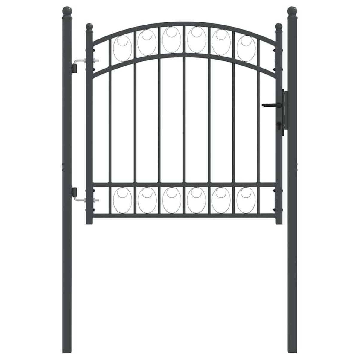 vidaXL Πύλη Φράχτη EMMEN 100 x 100 cm Ατσάλι με Επικάλυψη Πούδρας Γκρι