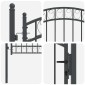 vidaXL Πύλη Φράχτη EMMEN 100 x 100 cm Ατσάλι με Επικάλυψη Πούδρας Γκρι