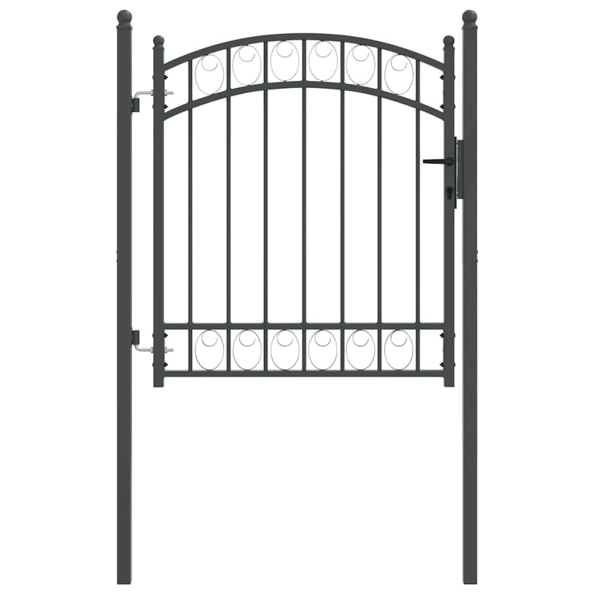 vidaXL Πύλη Φράχτη EMMEN 125 x 100 εκ Ατσάλι με Επικάλυψη Πούδρας Γκρι