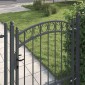 vidaXL Πύλη Φράχτη EMMEN 125 x 100 εκ Ατσάλι με Επικάλυψη Πούδρας Γκρι