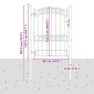 vidaXL Πύλη Φράχτη EMMEN 170 x 100 εκ. Ατσάλι με Επικάλυψη Πούδρας