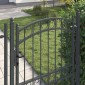 vidaXL Πύλη Φράχτη EMMEN 200 x 100 cm Ατσάλι με Επικάλυψη Πούδρας Γκρι