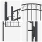 vidaXL Πύλη Φράχτη EMMEN 200 x 100 cm Ατσάλι με Επικάλυψη Πούδρας Γκρι
