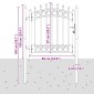 vidaXL Πύλη Φράχτη με Ακίδες EMMEN 100 x 100 cm Γκρι Κλειδώσιμο