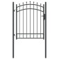 vidaXL Πύλη Φράχτη με Ακίδες EMMEN 150 x 100 cm Γκρι Κλειδώσιμο