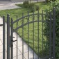 vidaXL Πύλη Φράχτη με Ακίδες EMMEN 150 x 100 cm Γκρι Κλειδώσιμο