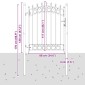 vidaXL Πύλη Φράχτη με Ακίδες EMMEN 150 x 100 cm Γκρι Κλειδώσιμο