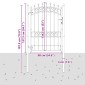 vidaXL Πύλη Φράχτη με Ακίδες EMMEN 170 x 100 εκ. Γκρι Κλειδώσιμο