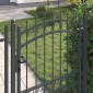 vidaXL Πύλη Φράχτη με Ακίδες EMMEN 200 x 100 cm Γκρι Κλειδώσιμο