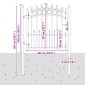 vidaXL Πύλη Φράχτη με Ακίδες EMMEN 100 x 100 cm Γκρι