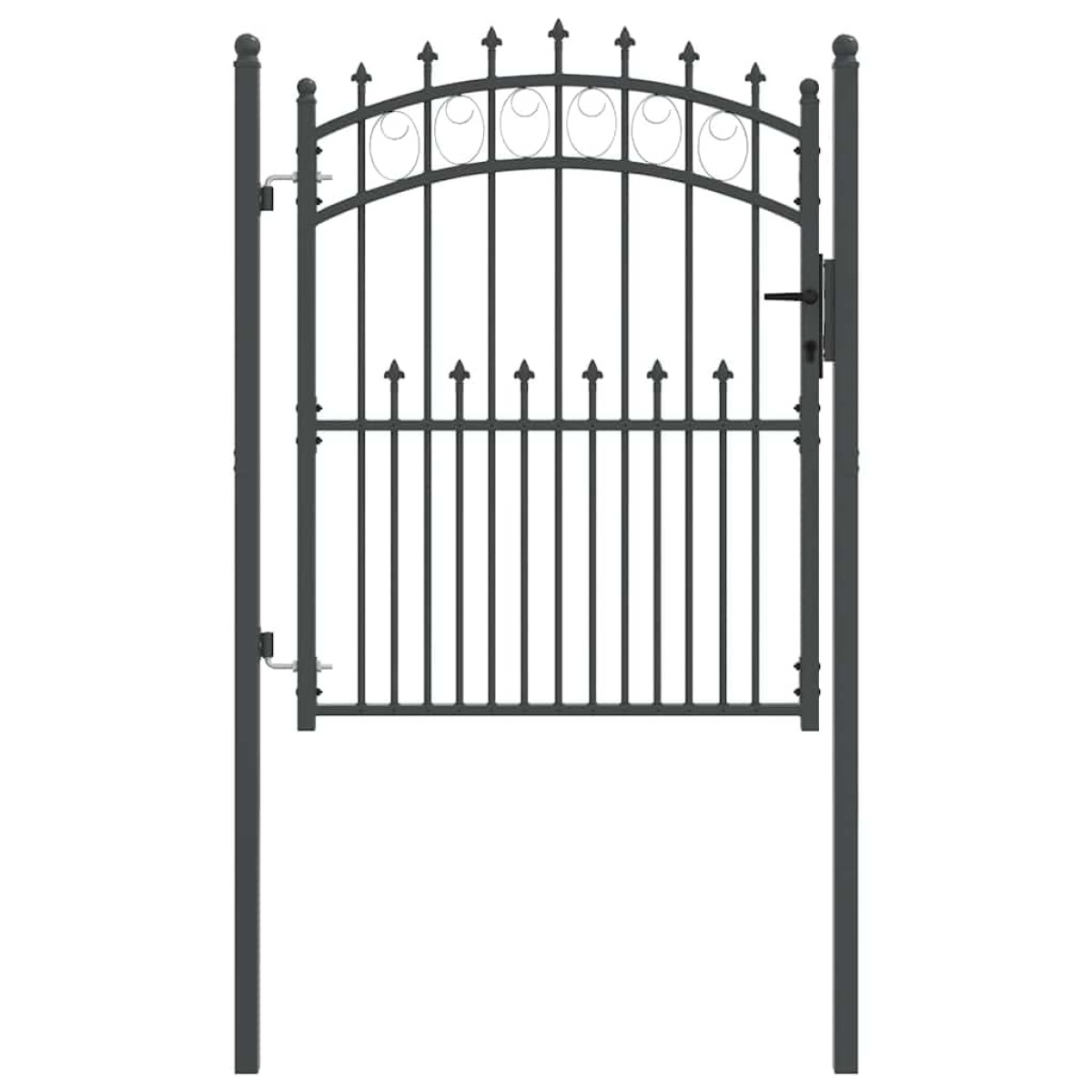 vidaXL Πύλη Φράχτη με Ακίδες EMMEN 150 x 100 cm Γκρι