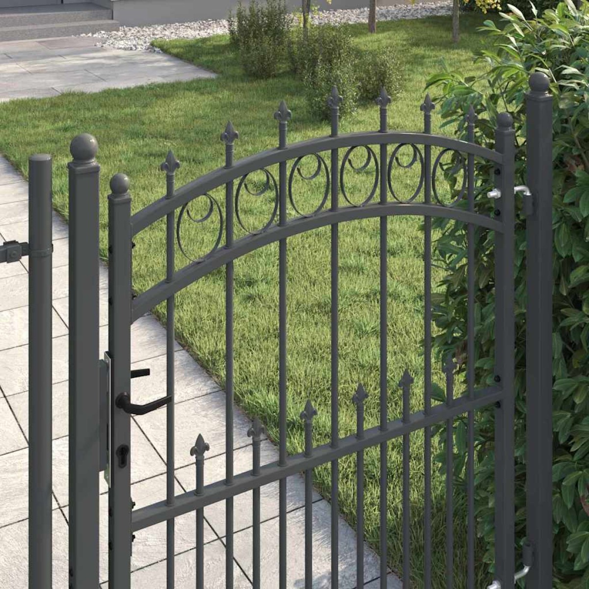vidaXL Πύλη Φράχτη με Ακίδες EMMEN 150 x 100 cm Γκρι
