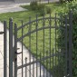 vidaXL Πύλη Φράχτη με Ακίδες EMMEN 150 x 100 cm Γκρι