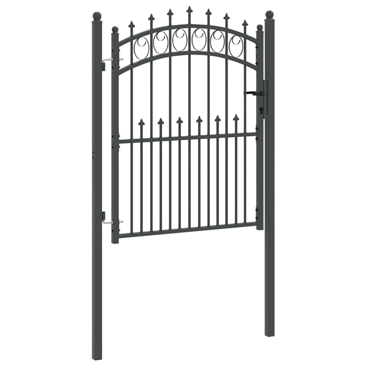 vidaXL Πύλη Φράχτη με Ακίδες EMMEN 150 x 100 cm Γκρι