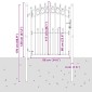 vidaXL Πύλη Φράχτη με Ακίδες EMMEN 150 x 100 cm Γκρι