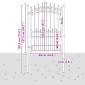 vidaXL Πύλη Φράχτη με Ακίδες EMMEN 170 x 100 εκ. Γκρι