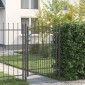 vidaXL Πύλη Φράχτη με Ακίδες EMMEN 170 x 100 εκ. Γκρι