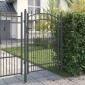 vidaXL Πύλη Φράχτη με Ακίδες EMMEN 200 x 100 cm Γκρι