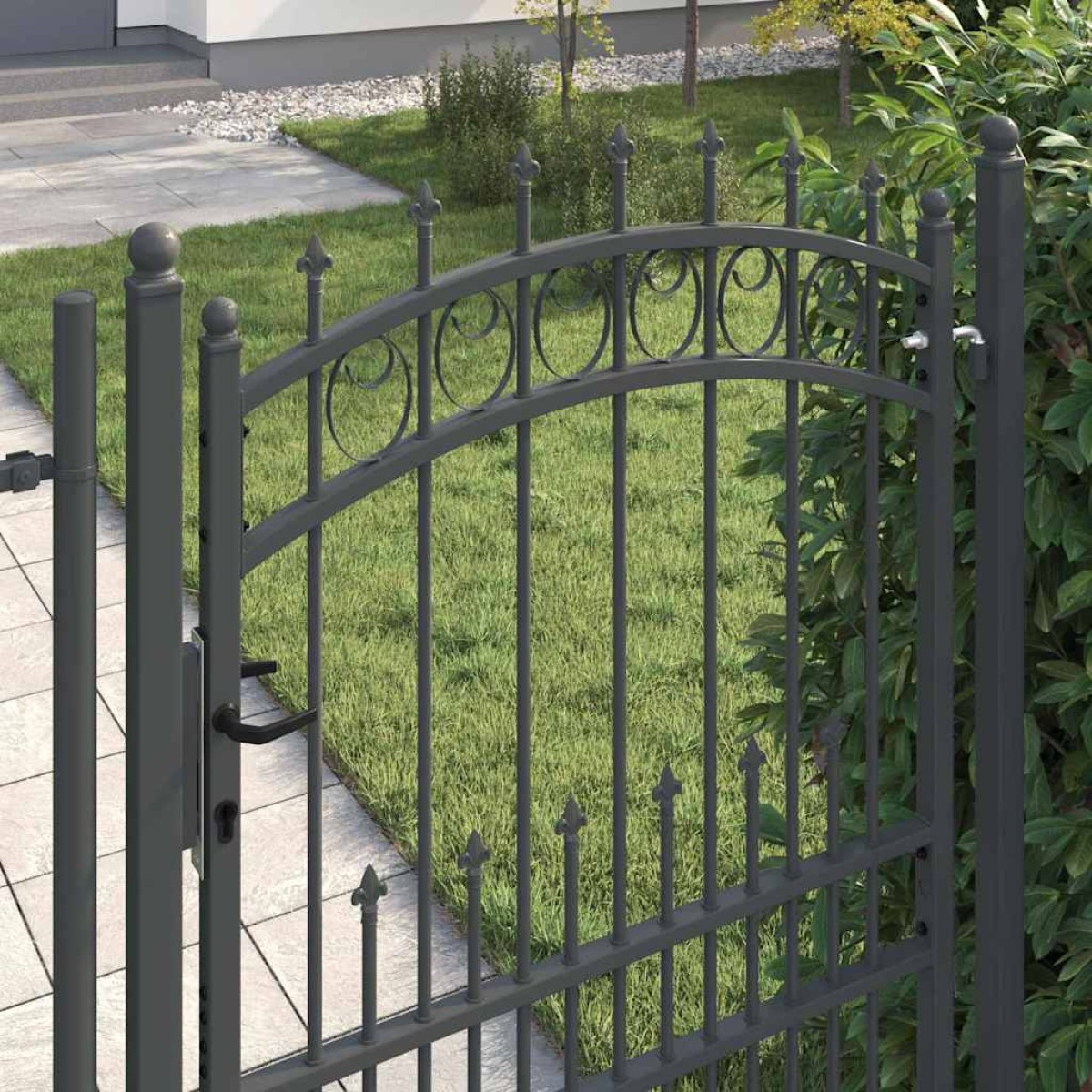 vidaXL Πύλη Φράχτη με Ακίδες EMMEN 200 x 100 cm Γκρι