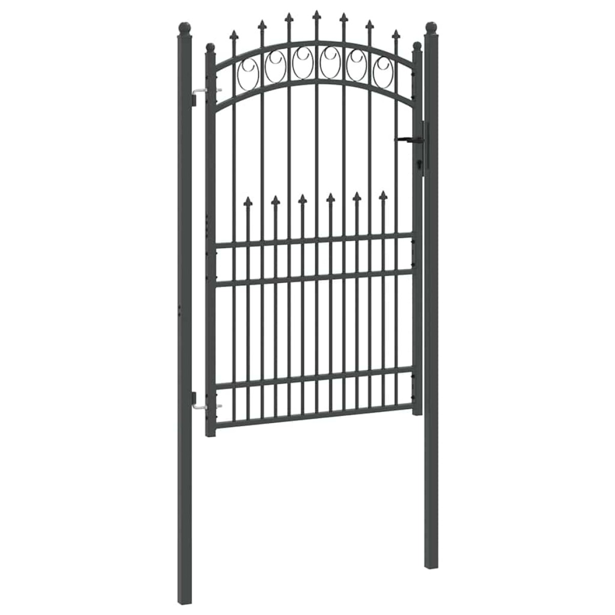 vidaXL Πύλη Φράχτη με Ακίδες EMMEN 200 x 100 cm Γκρι