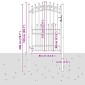 vidaXL Πύλη Φράχτη με Ακίδες EMMEN 200 x 100 cm Γκρι