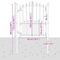 vidaXL Πύλη Φράχτη με Ακίδες EMMEN 125 x 100 εκ