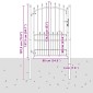 vidaXL Πύλη Φράχτη με Ακίδες EMMEN 170 x 100 εκ.