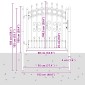 vidaXL Πύλη Φράχτη με Στρογγυλή Κορυφή KAMPEN 103 x 100 εκ. Κλειδώσιμο