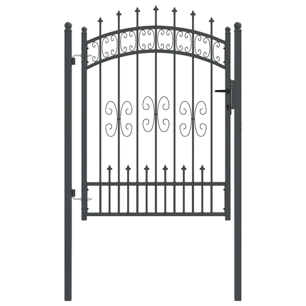 vidaXL Πύλη Φράχτη με Στρογγυλή Κορυφή KAMPEN 103 x 175 cm Κλειδώσιμο