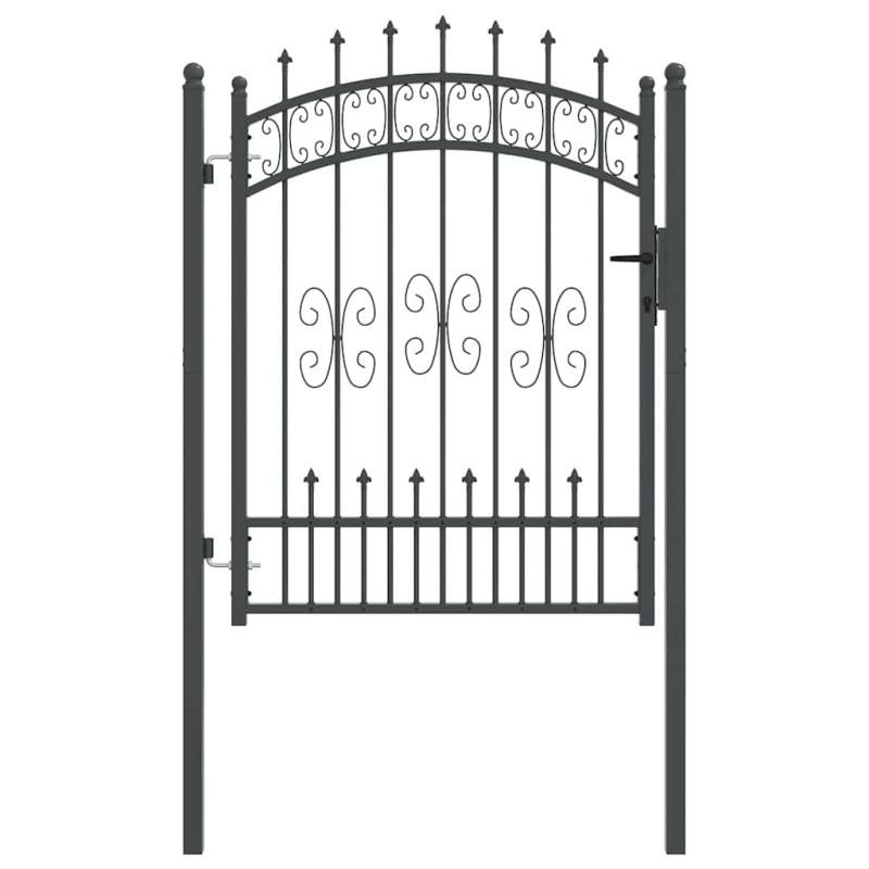 vidaXL Πύλη Φράχτη με Στρογγυλή Κορυφή KAMPEN 103 x 175 cm Κλειδώσιμο