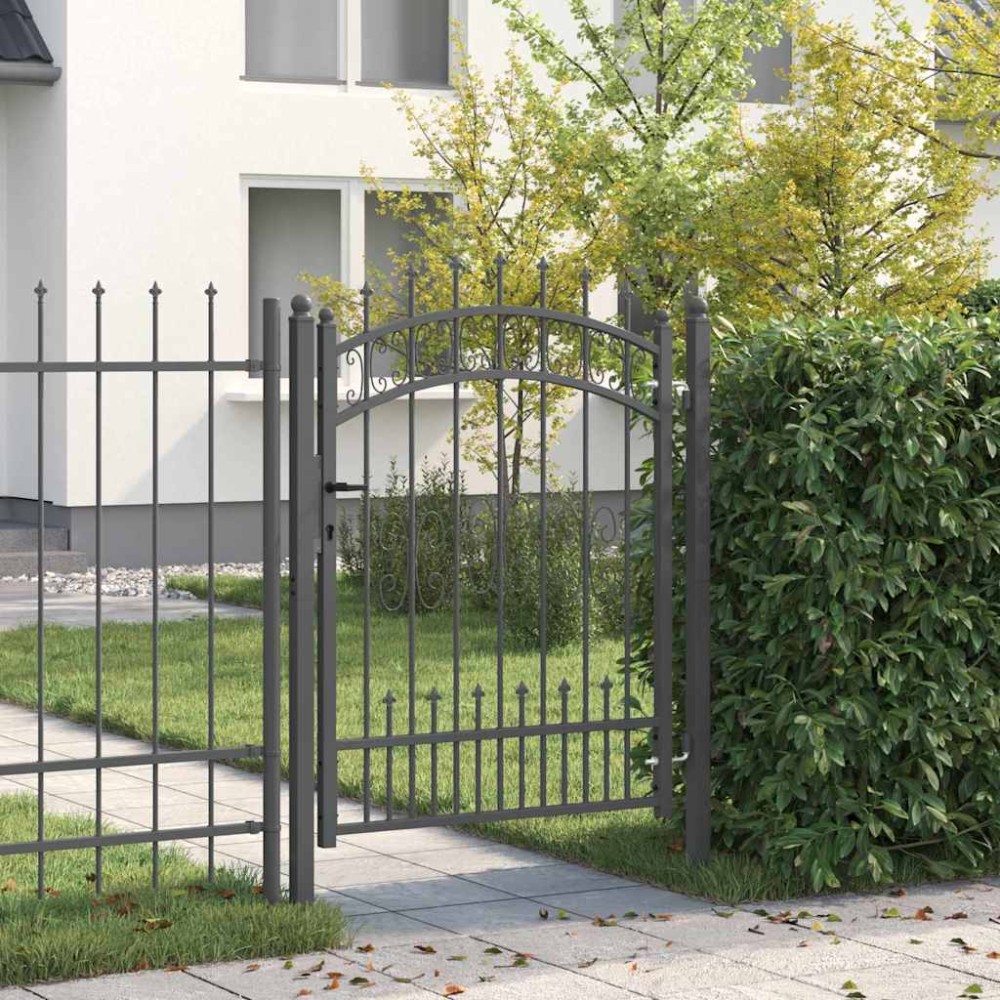 vidaXL Πύλη Φράχτη με Στρογγυλή Κορυφή KAMPEN 103 x 175 cm Κλειδώσιμο