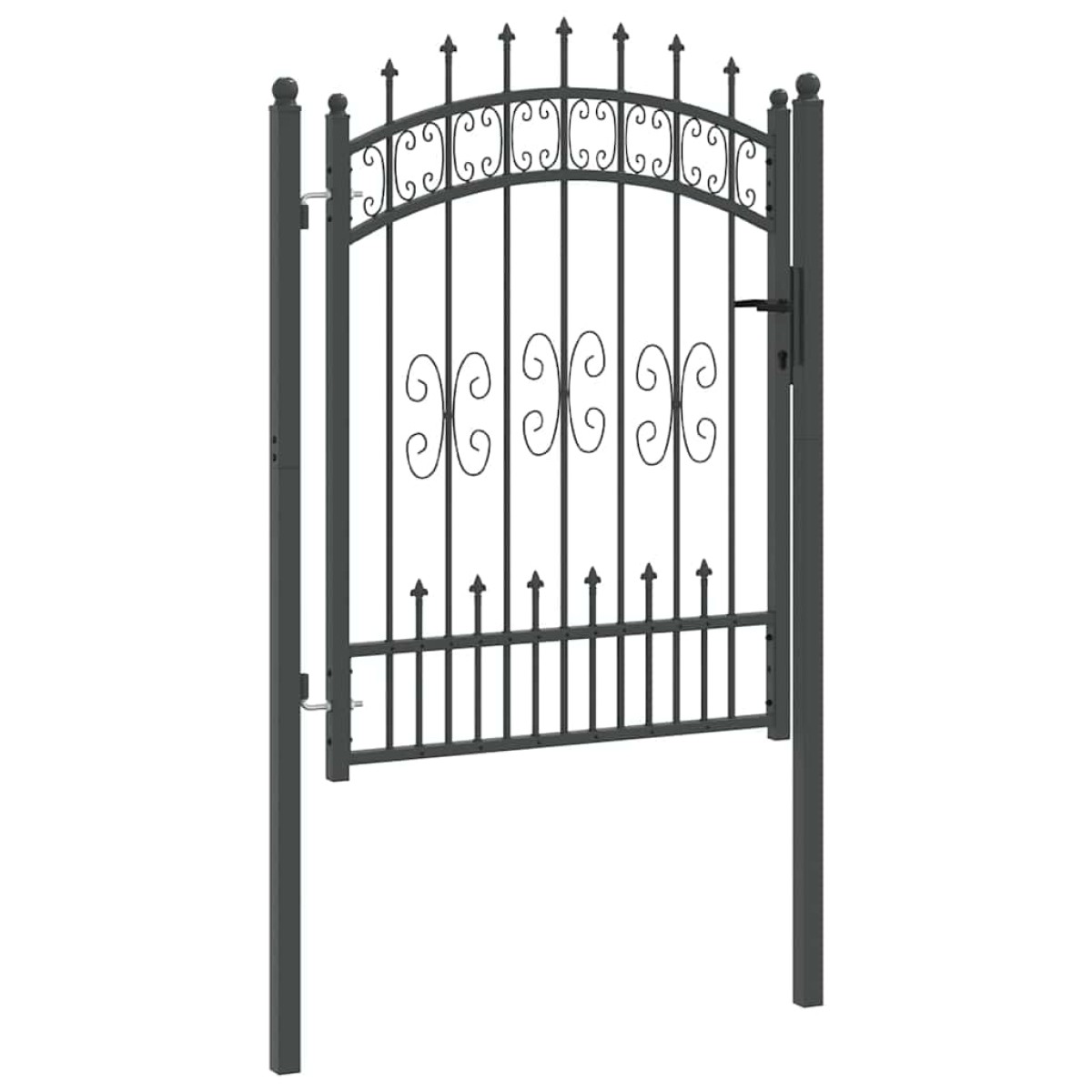 vidaXL Πύλη Φράχτη με Στρογγυλή Κορυφή KAMPEN 103 x 175 cm Κλειδώσιμο