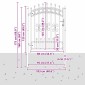 vidaXL Πύλη Φράχτη με Στρογγυλή Κορυφή KAMPEN 103 x 175 cm Κλειδώσιμο