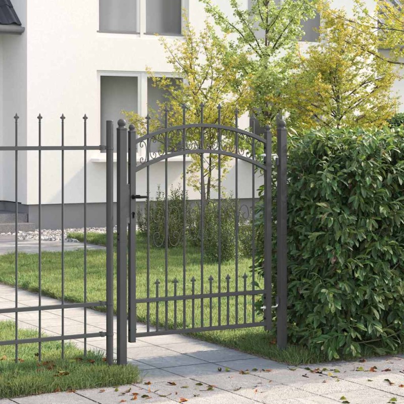 vidaXL Πύλη Φράχτη με Στρογγυλή Κορυφή KAMPEN 103 x 175 cm Κλειδώσιμο