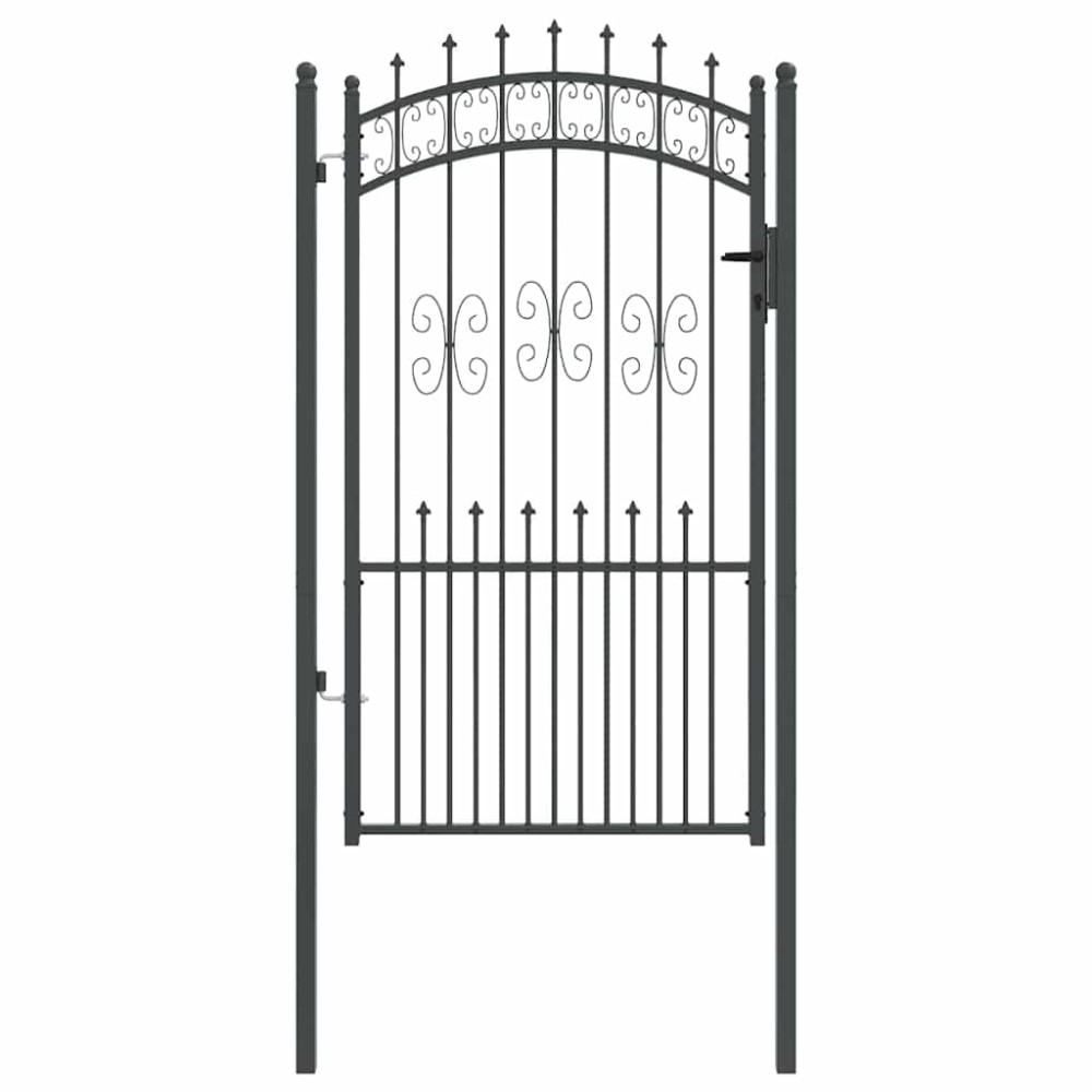 vidaXL Πύλη Φράχτη με Στρογγυλή Κορυφή KAMPEN 103 x 175 cm Κλειδώσιμο