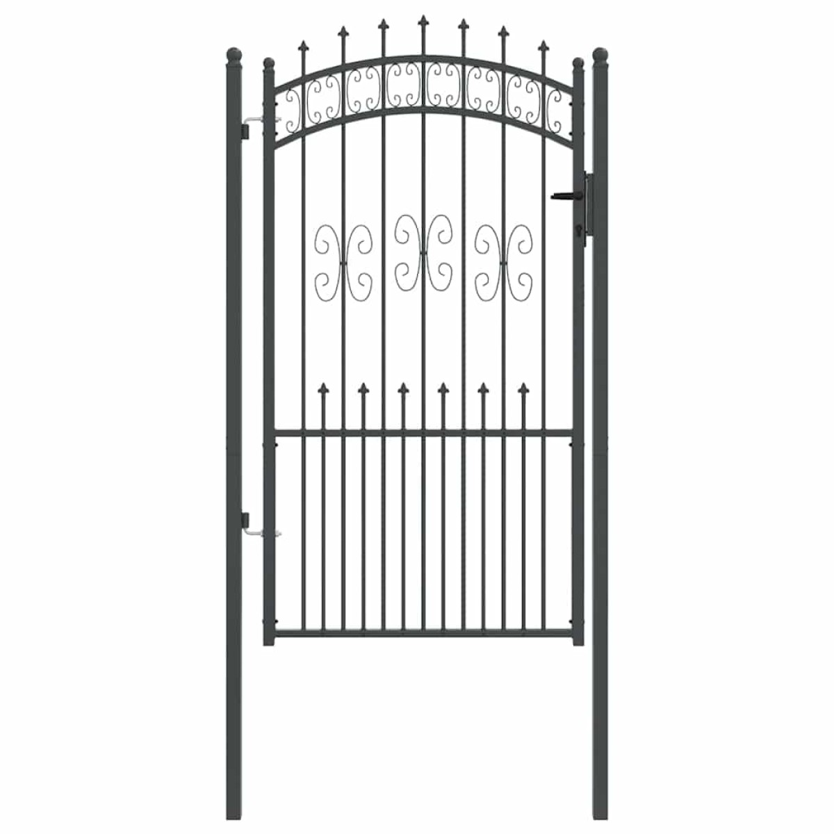 vidaXL Πύλη Φράχτη με Στρογγυλή Κορυφή KAMPEN 103 x 175 cm Κλειδώσιμο