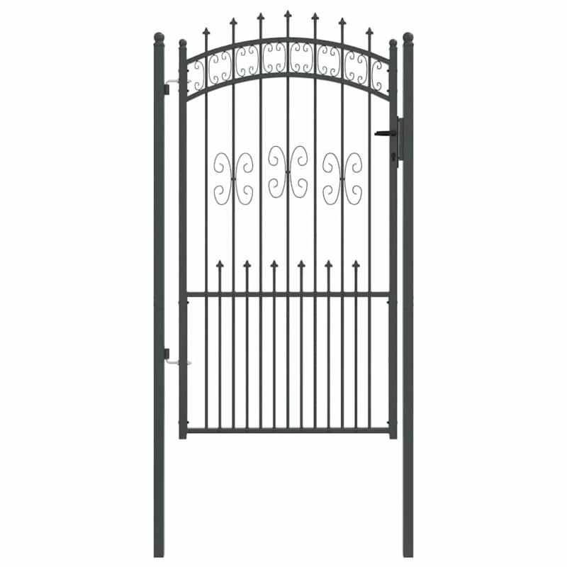 vidaXL Πύλη Φράχτη με Στρογγυλή Κορυφή KAMPEN 103 x 175 cm Κλειδώσιμο