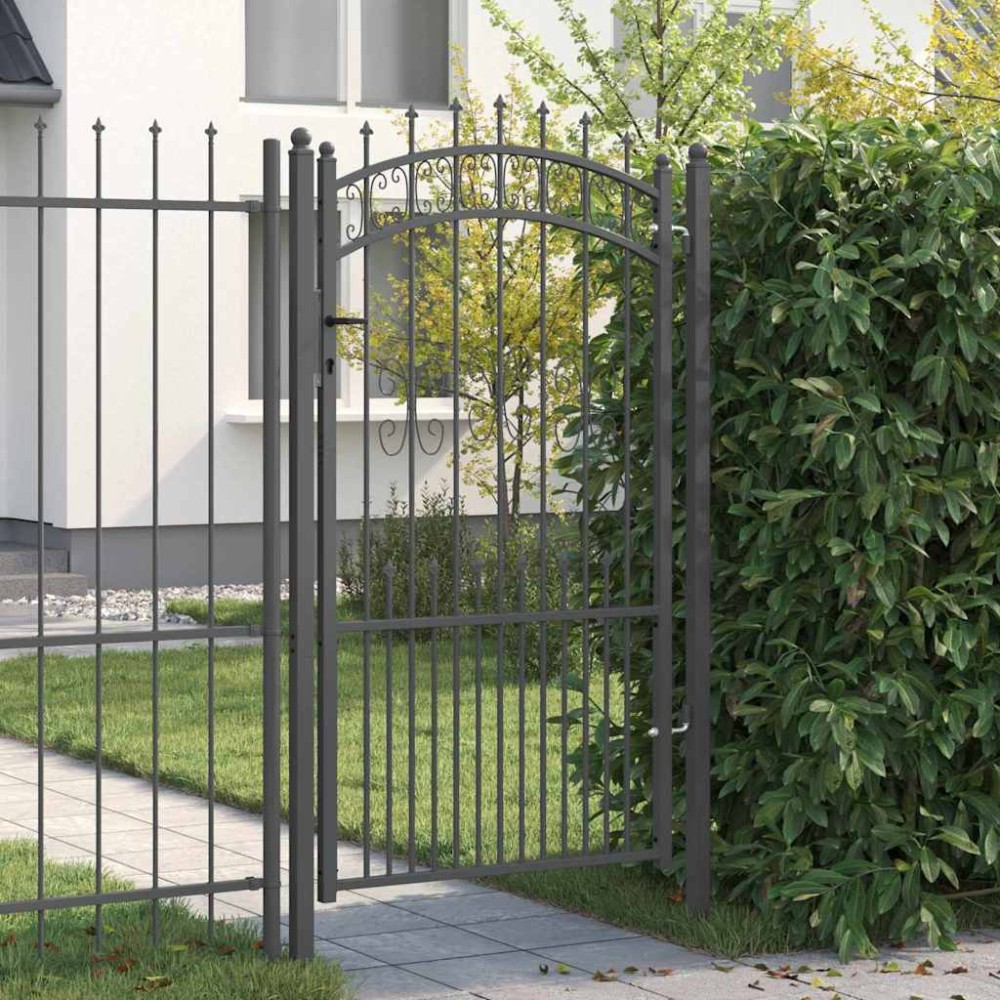 vidaXL Πύλη Φράχτη με Στρογγυλή Κορυφή KAMPEN 103 x 175 cm Κλειδώσιμο