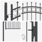 vidaXL Πύλη Φράχτη με Στρογγυλή Κορυφή KAMPEN 103 x 175 cm Κλειδώσιμο