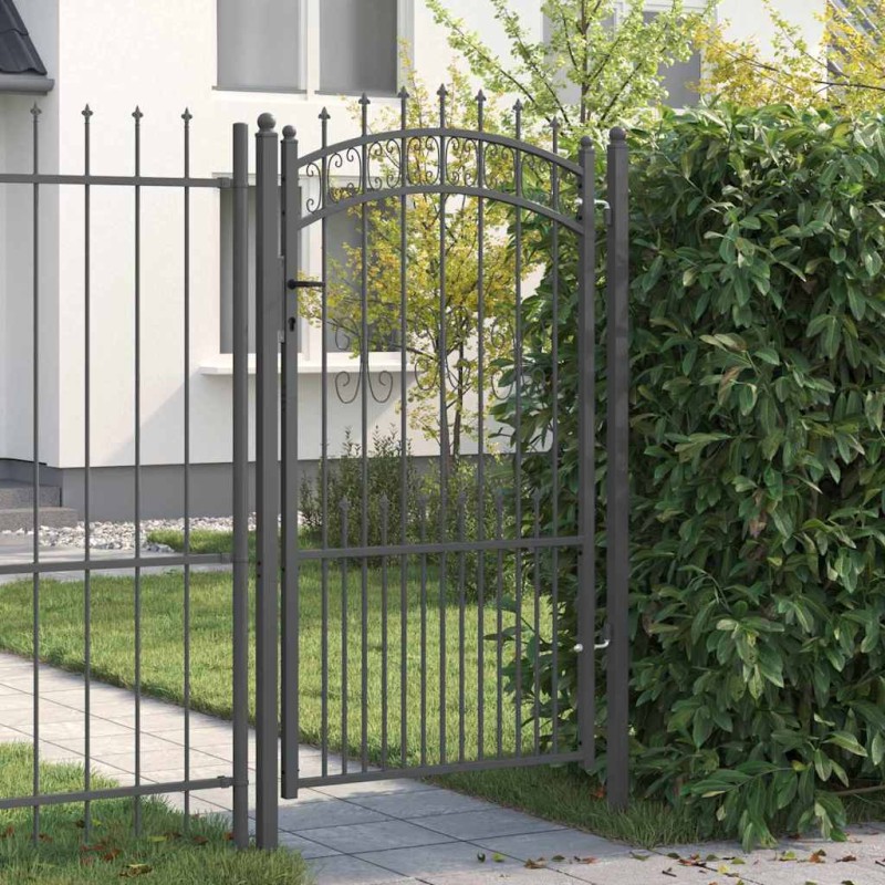 vidaXL Πύλη Φράχτη με Στρογγυλή Κορυφή KAMPEN 103 x 175 cm Κλειδώσιμο