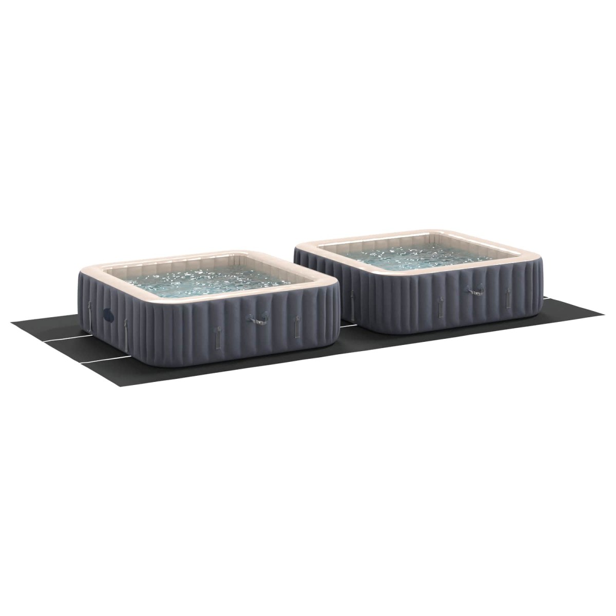 vidaXL Εδαφοκάλυψη Πισίνας Μαύρο 640 x 321 x 0,1 εκ Μη Υφαμένο Ύφασμα