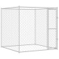 vidaXL Κλουβί σκύλου Ασημί 200 x 200 x 200 cm Επικαλυμμένος Χάλυβας