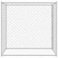vidaXL Κλουβί σκύλου Ασημί 200 x 200 x 200 cm Επικαλυμμένος Χάλυβας