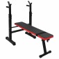 VidaXL Πάγκος Βαρών Μαύρο 126.5 x 67 x 111 εκ.