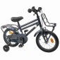 vidaXL Παιδικό Ποδήλατο 12 ίντσες για παιδιά 2-4 ετών Σκούρο Γκρι
