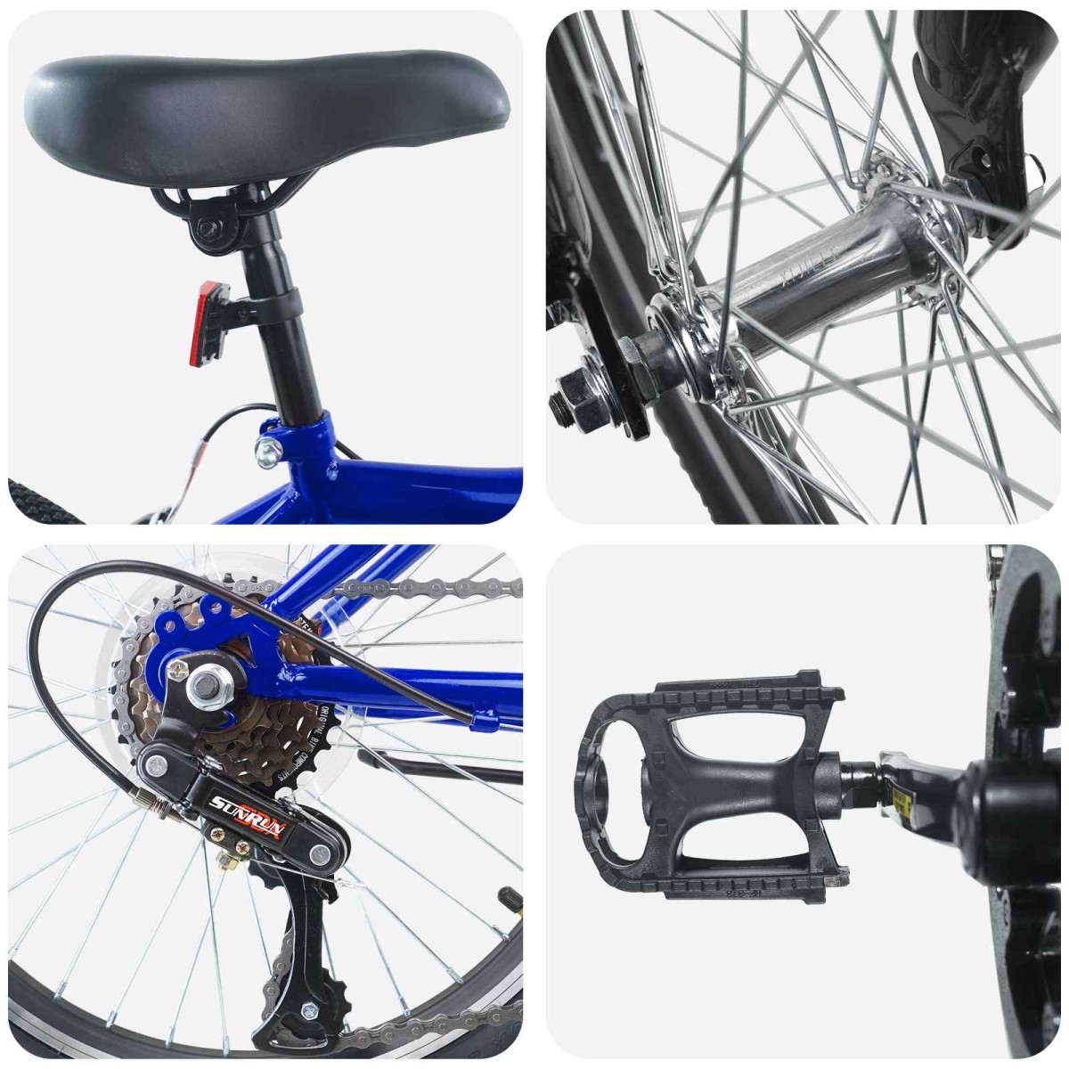vidaXL Παιδικό Ποδήλατο 20 ίντσες 6-Speed για παιδιά 6-11 ετών