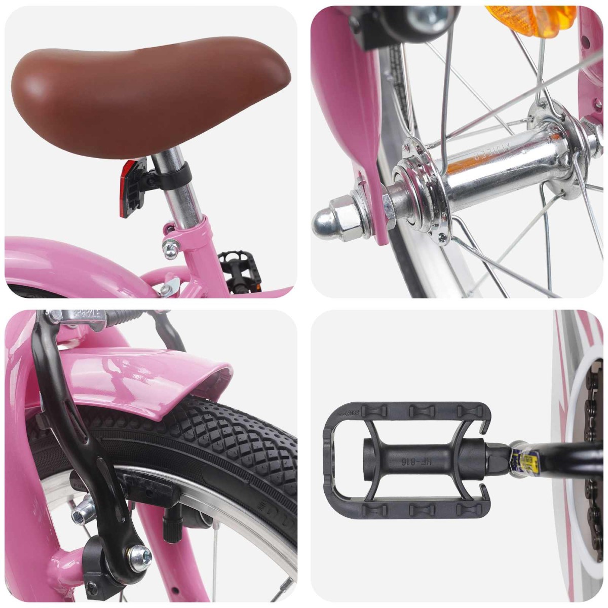 vidaXL Παιδικό Ποδήλατο 12 ίντσες για παιδιά 2-4 ετών Απαλό Ροζ