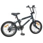 vidaXL BMX Ποδήλατο 16 ίντσες για παιδιά 5-8 ετών Σκούρο Γκρι