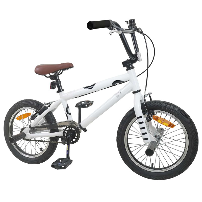 vidaXL BMX Ποδήλατο 16 ίντσες για παιδιά 5-8 ετών Λευκό