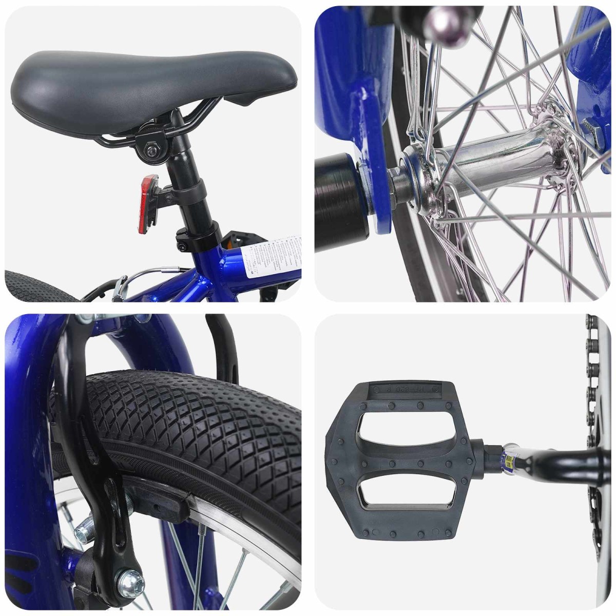 vidaXL BMX Ποδήλατο 16 ίντσες για παιδιά 5-8 ετών Σκούρο Μπλε